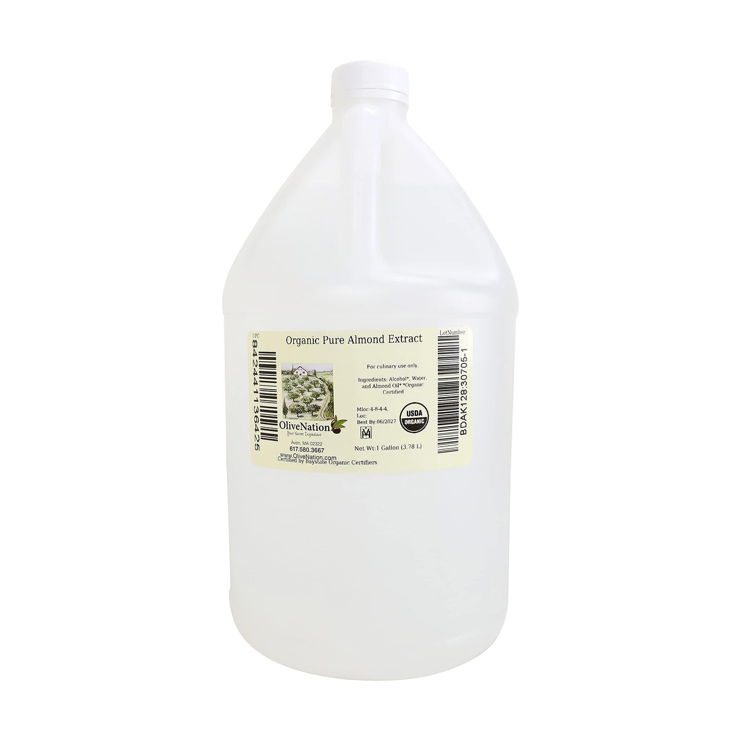 Organic Almond Extract - Rich Nutty Flavor for Cakes - Cookies - Frosting - PG Free - Non-GMO - Gluten Free - Kosher - Vegan - 32 ounces
