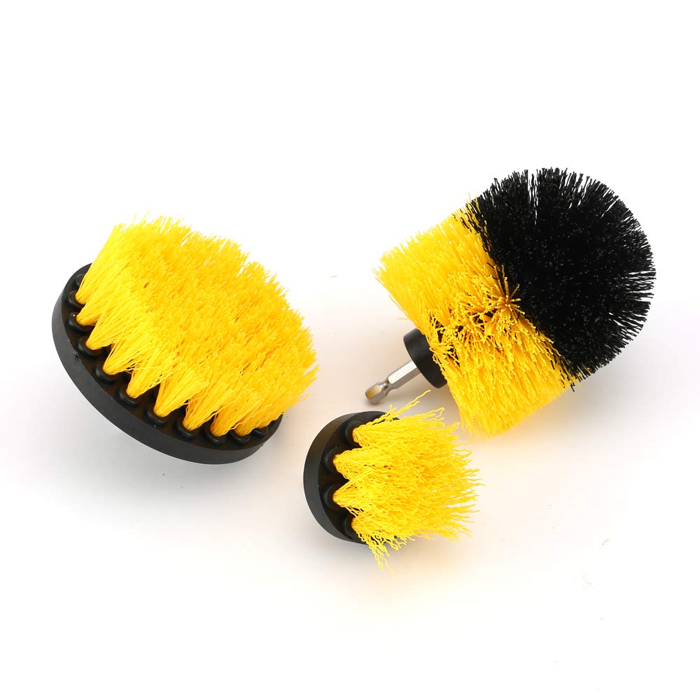 Chambridge 3 Pack Drill Brush Power Scrubber Cleaning Brush Set All Purpose Drill Scrub Brushes Kit for Grout, Floor, Tub, Shower, Tile, Bathroom
