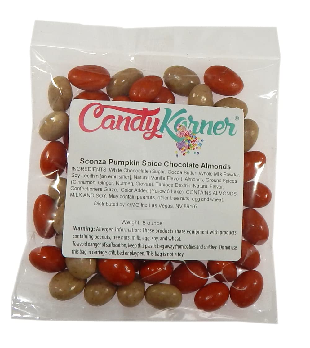 Sconza Pumpkin Spice Almonds 8 Ounce By CandyKorner
