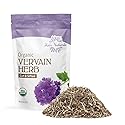 Halo Naturals Organic Vervain Herb Cut & Sifted, 4 Ounces (Verbena officinalis) USDA Certified | Resealable Pouch| Packaged in The USA (Pack of 1)
