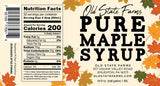 Old State Farms - 64oz Grade A Dark Robust Pure Maple Syrup - Sustainable Harvest - Organically Produced - All Natural
