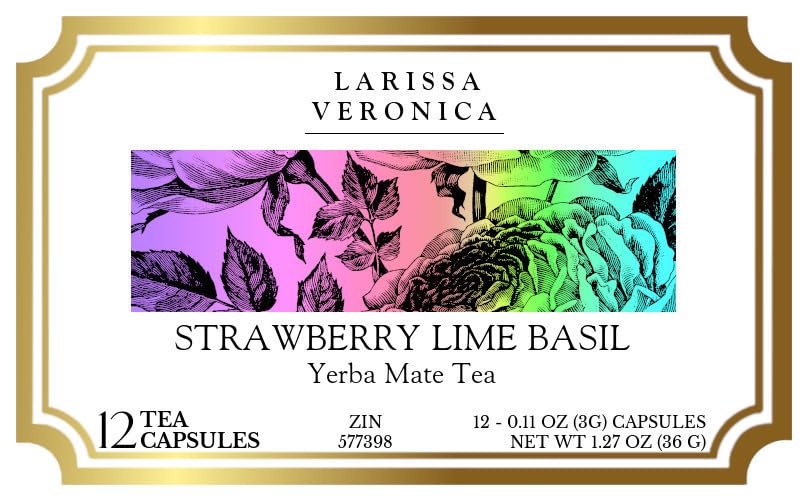 Strawberry Lime Basil Yerba Mate Tea (Single Serve K-Cup Pods) (12 pods, ZIN: 577398) - 2 Pack