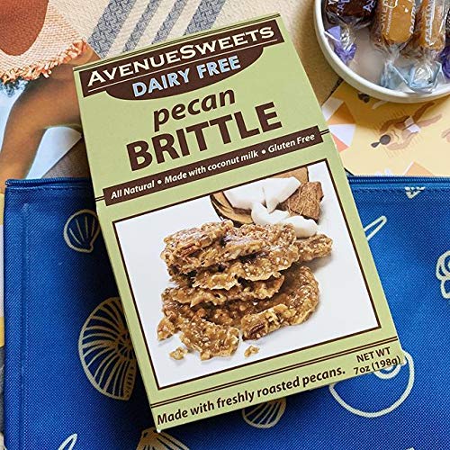 AvenueSweets - Handcrafted Old Fashioned Dairy Free Vegan Nut Brittle - 7 oz Box - Pecan