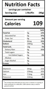 Smartmuf'n Chocolate Chip - Gluten Free- Sugar Free- Keto Friendly 12pack