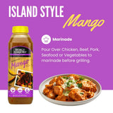 World Harbors Island Mango Sauce & Marinade - Low-Calorie, Sweet & Tangy Perfect Sauce for Chicken, Fish, Beef, Wings, Dipping, Stir-Frying, Salad