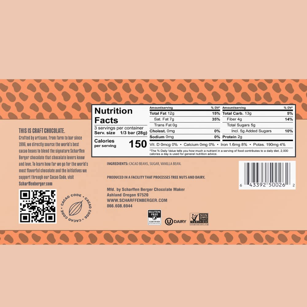 Scharffen Berger Chocolate Bar, Extra Dark, 82% Cacao, 3-Ounce bars (Pack Of 12)