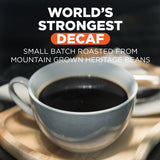 Maud's World's Strongest Decaf Coffee Pods, 100 ct, Decaffeinated Dark Roast Coffee in Single Serve Pods - 100% Arabica Coffee, Compatible with Keurig