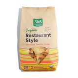 365 by Whole Foods Market, Organic Restaurant Style White Corn Tortilla Chips Unsalted, 14 Ounce
