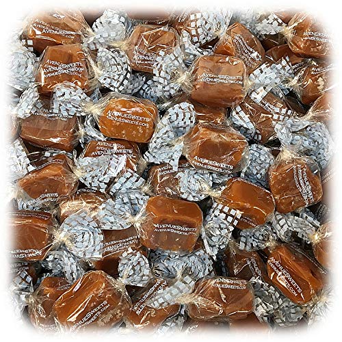 AvenueSweets - Handcrafted Individually Wrapped Soft Caramels - 8 oz Box - Sea Salt