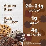 evsemo Quest Protein Bars Gluten Free, Variety Pack | Chocolate Chip Cookie Dough, Cookies & Cream and Chocolate Brownie Bars | (14 ct.)