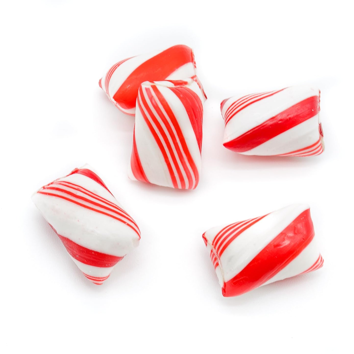 Peppermint Candy Bulk 1 lb - Red and White Mints Twists, Individually Wrapped, Natural, Gluten Free, Vegan Friendly