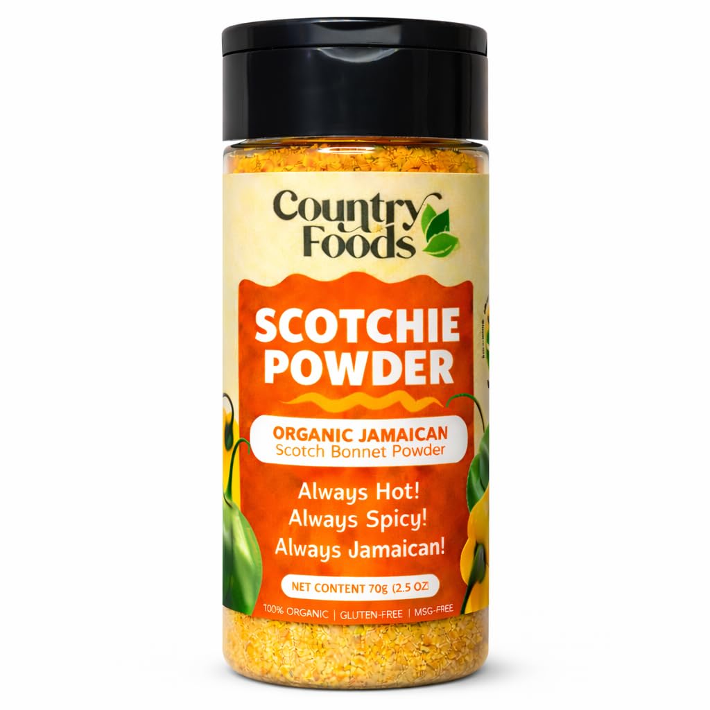 Country Foods All Natural Jamaican Scotch Bonnet Powder, 2.5 oz, Gluten-Free