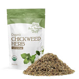 Halo Naturals Organic Chickweed Herb Cut & Sifted, 4 Ounces (Stellaria media) USDA Certified | Resealable Pouch| Packaged in The USA