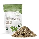 Halo Naturals Organic Chickweed Herb Cut & Sifted, 4 Ounces (Stellaria media) USDA Certified | Resealable Pouch| Packaged in The USA