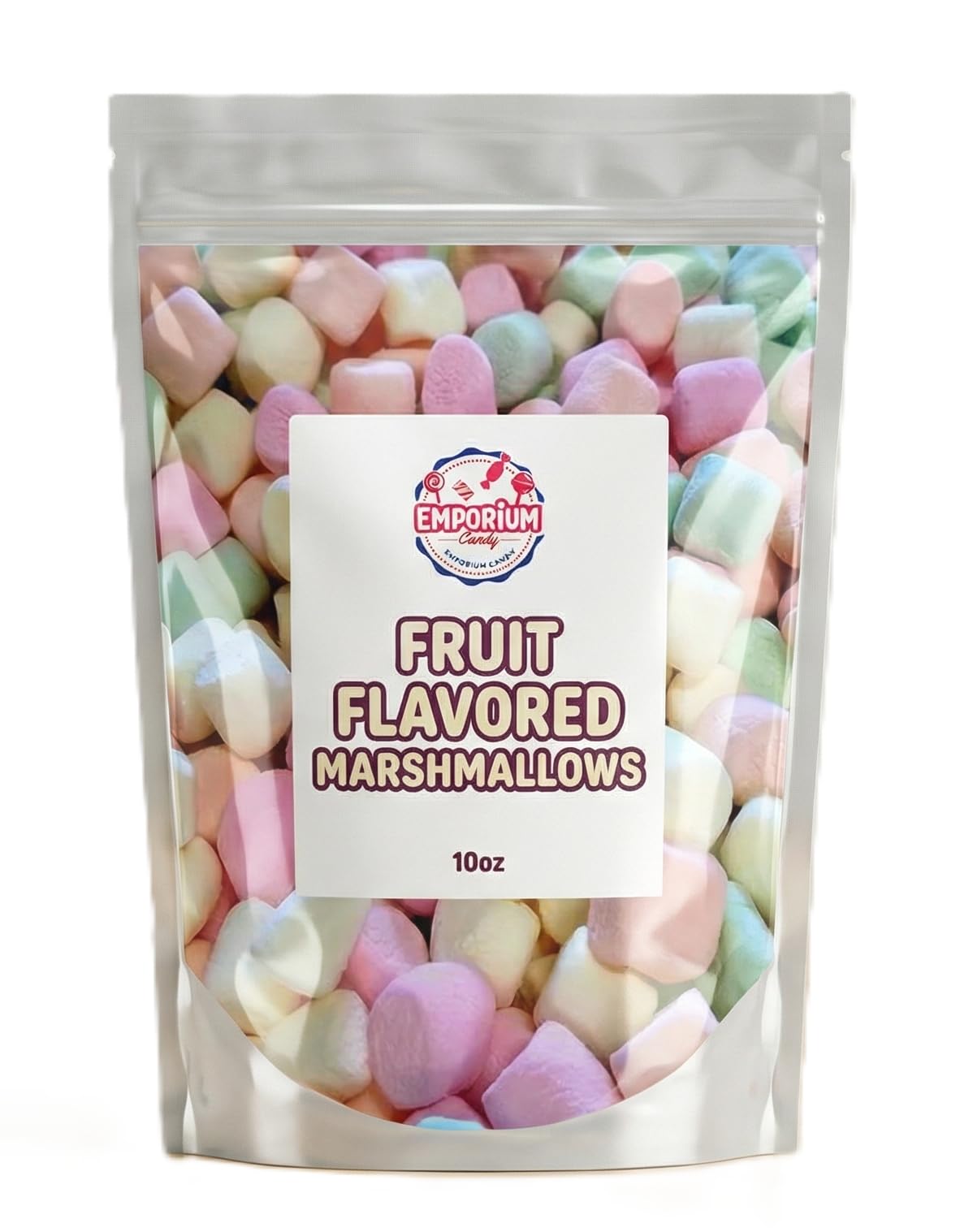 10 oz Fruity Marshmallows - Orange, Lemon, Strawberry & Lime Flavors - Soft, Colorful Sweet Treats for Snacks, Parties & Gifts - Add to Hot Cocoa
