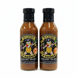 B'Cubs® Voodoo Peanut Sauce MEDIUM Bold, Nutty, Sweet with a Spicy Kick, Versatile Dip, Drizzle, Marinade & Stir Fry 2 Pack (2 x 12oz Glass Bottles)