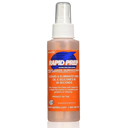 Rapid Tac Rapid Prep Surface Cleaner 4 oz | Safe Water Based solution Removes Wax, Grease, Oil & Silicone Non-Flammable Formula Pre-Cleaning Paint