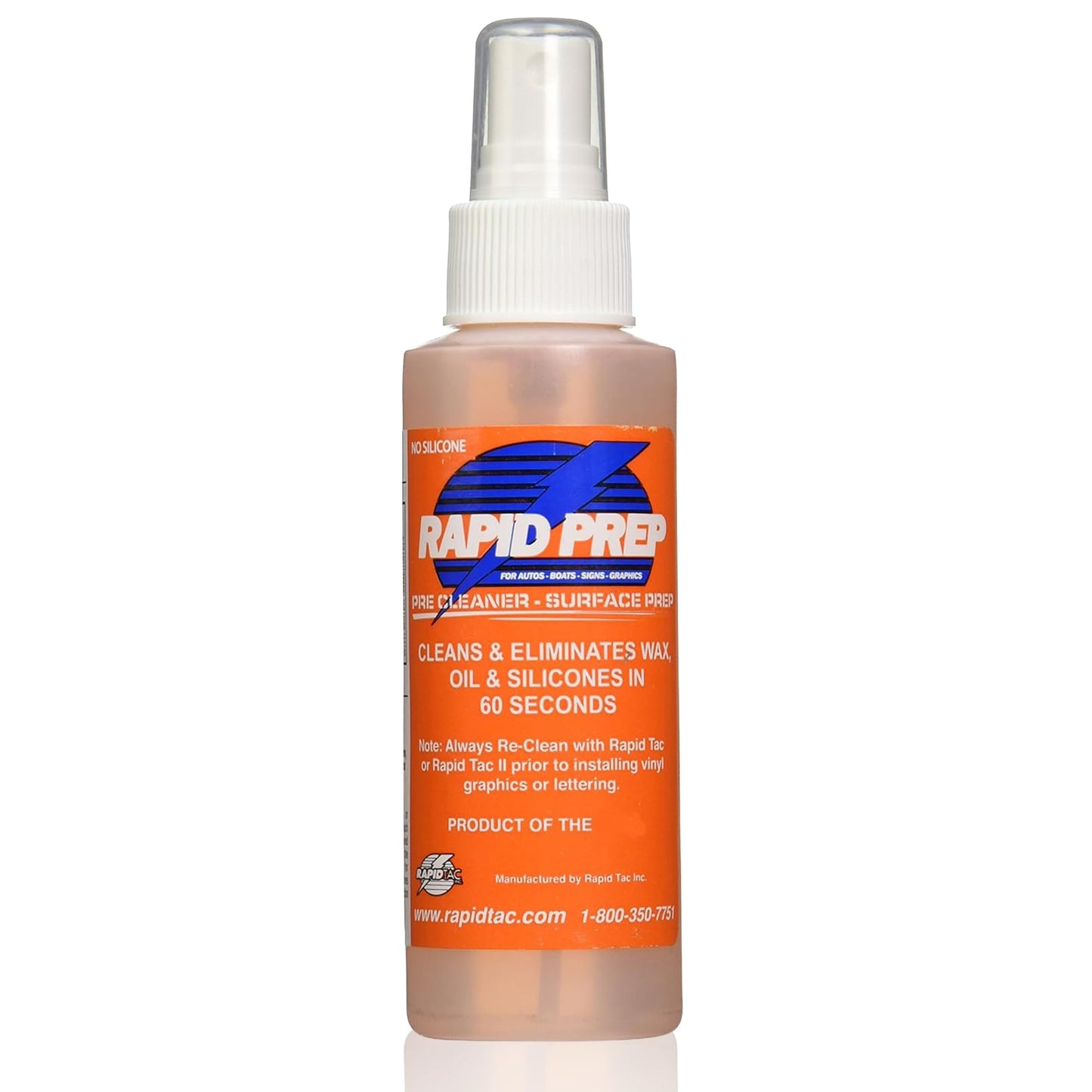 Rapid Tac Rapid Prep Surface Cleaner 4 oz | Safe Water Based solution Removes Wax, Grease, Oil & Silicone Non-Flammable Formula Pre-Cleaning Paint