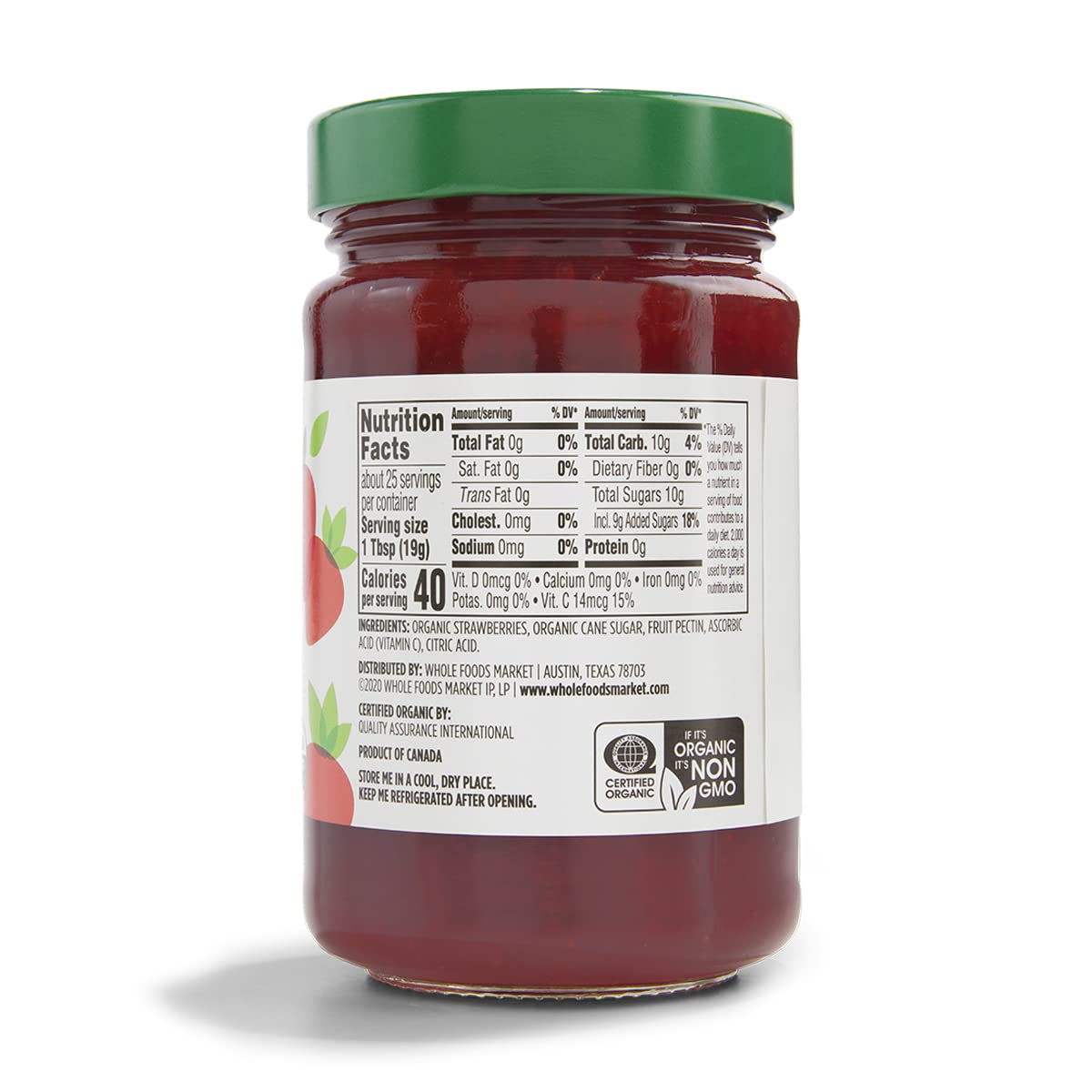 365 by Whole Foods Market, Organic Strawberry Fruit Spread, 17 Ounce, Red