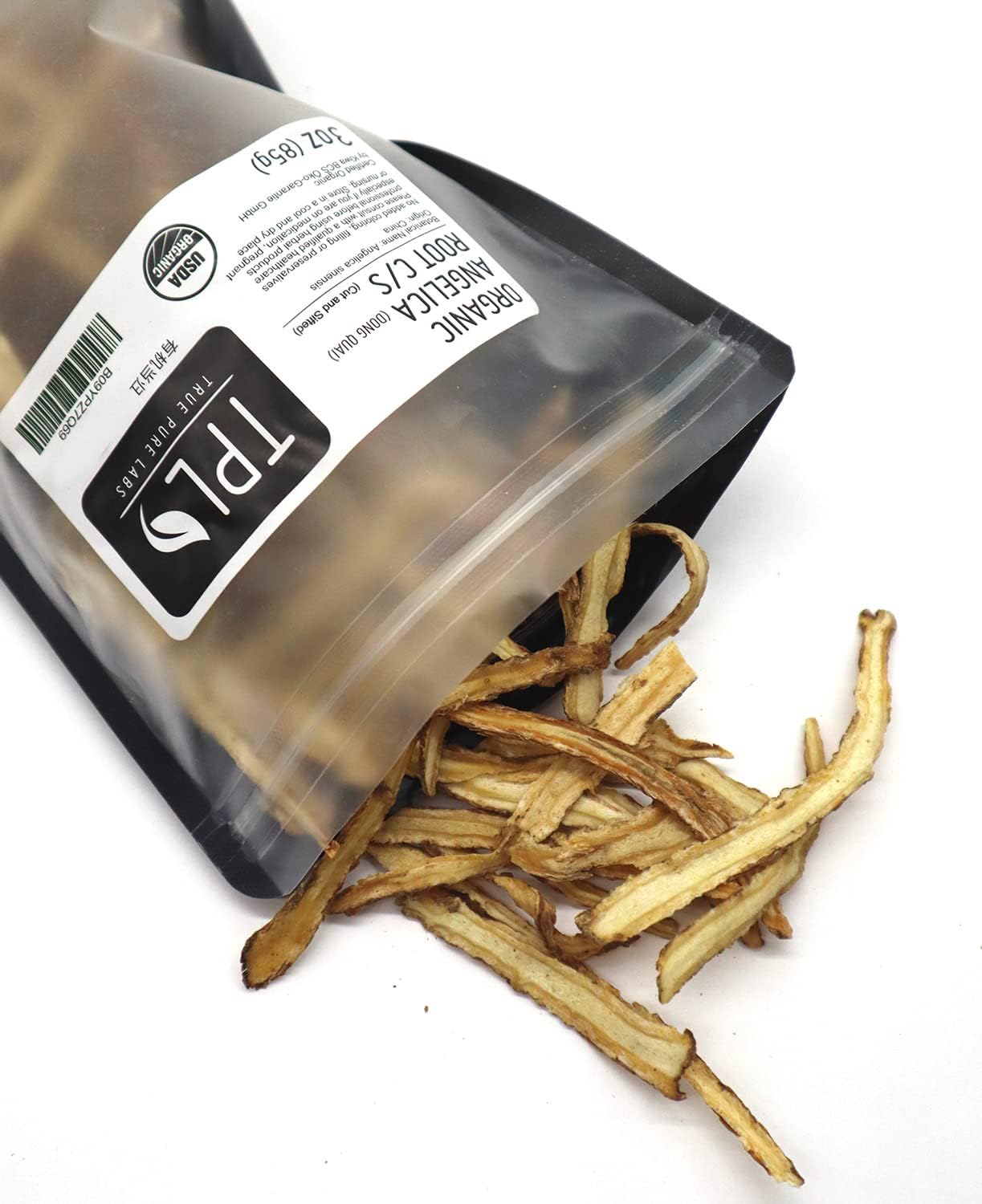 TPL Organic Angelica Sinensis Root 3 Oz - Cut and Sifted - Premium Quality. Certified Organic. Gluten Free, Non GMO and Vegan