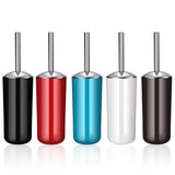 Toilet Brush and Holder Set of 2 | Great Value 2-Pack for Multiple Bathrooms | Sturdy Reinforced Handle for Durability | Discreet Enclosed Caddy |