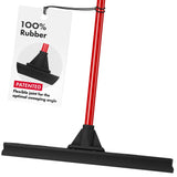 Heavy-Duty Floor Squeegee - Large 18" Wide Blade & 55" Long Handle Professional Grade Concrete, Garage & Commercial Rubber Squeegee Broom Floor
