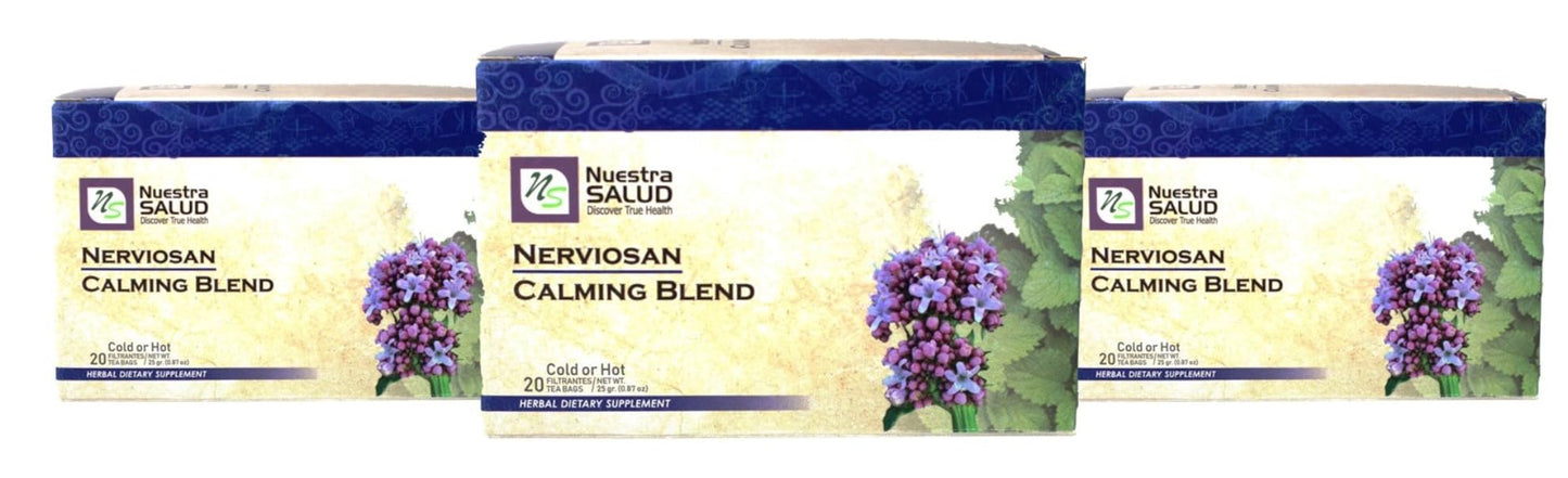 Calming Tea Blend Nerviosan Herbal Infusion Tea (60 tea bags) Valerian Root Lemon Balm Tea