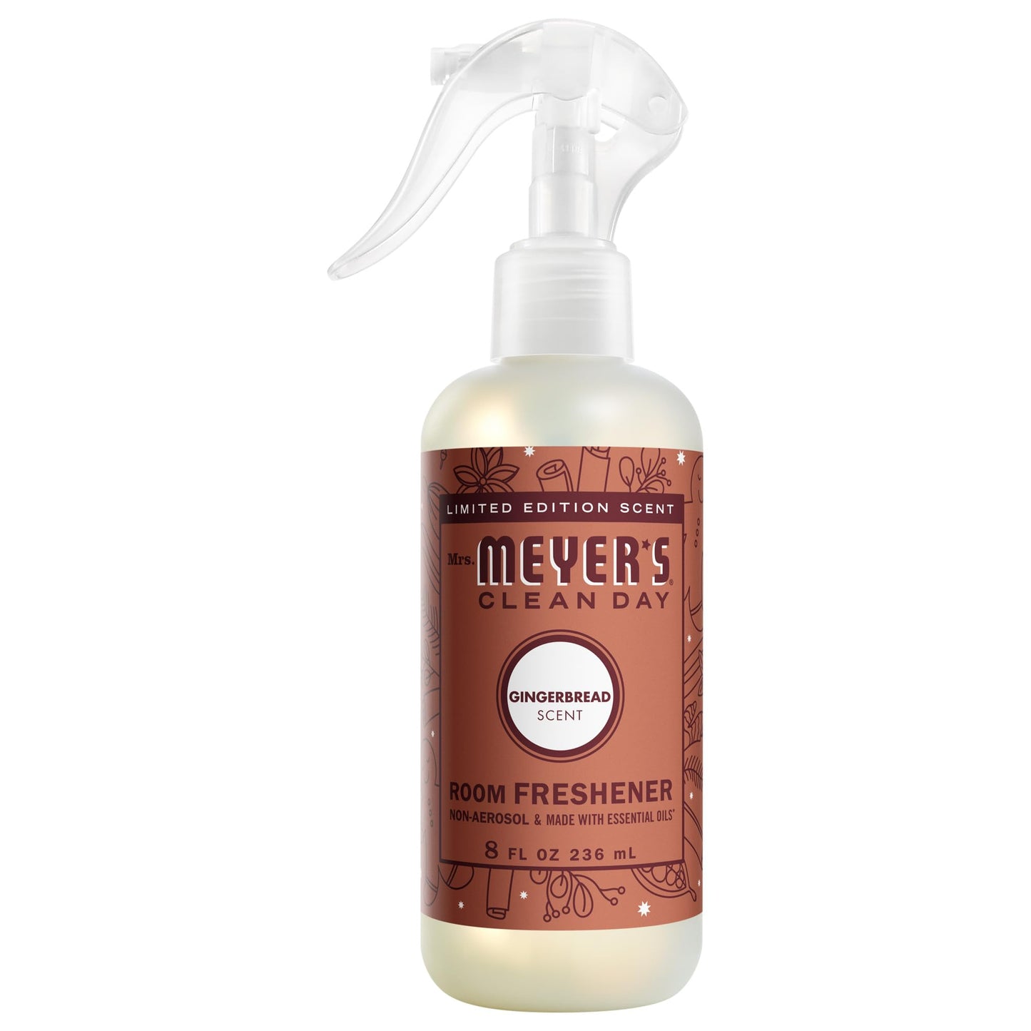 MRS. MEYER'S CLEAN DAY Room Spray, Gingerbread Scent, 8 Fl Oz Bottle
