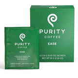 Purity Coffee EASE Low Acid Dark Roast Single Serve Sachets (5ct Box) | Specialty-Grade USDA Organic Arabica Blend | Third Party Tested for Mold