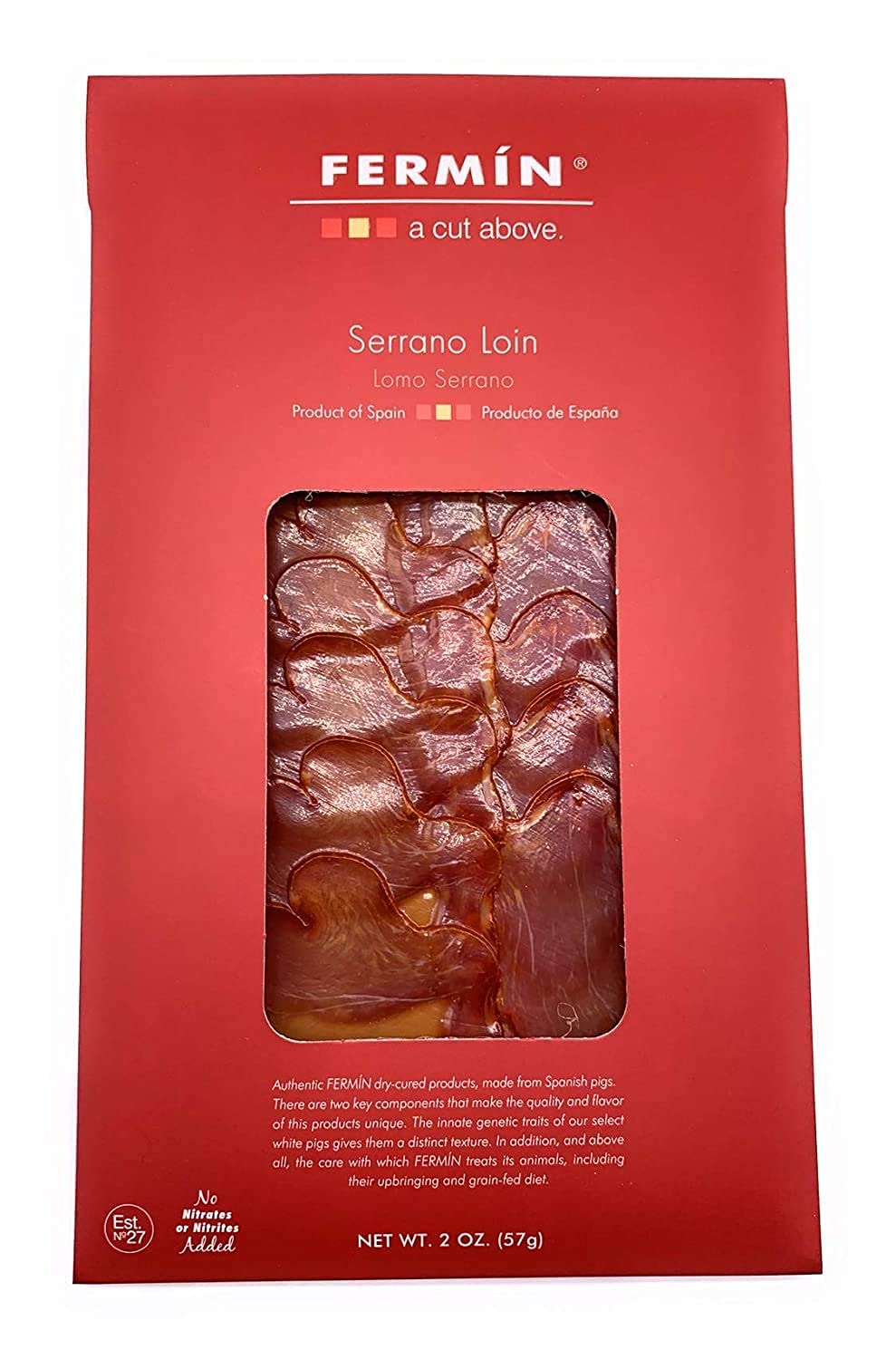 Serrano Loin Sliced 2 oz (3 Pack) by Fermin | Lomo Serrano Loncheado 2 oz (3 Pack) by Fermin
