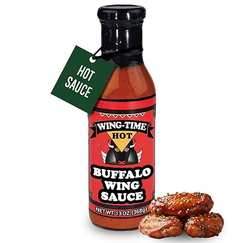 Wing Time, Sauce Buffalo Wing Hot, 13 Ounce (Pack of 1)