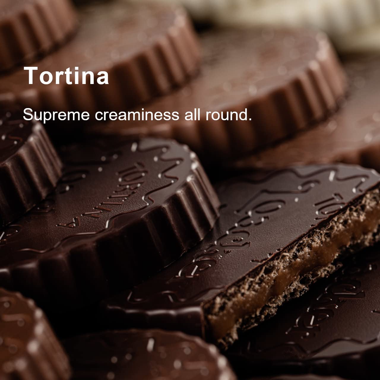 Loacker Tortina Triple Chocolate - Individually Wrapped Premium Dark Chocolate Enrobed Crispy Cocoa Wafer Tartlets with Cocoa Cream Filling - Pack