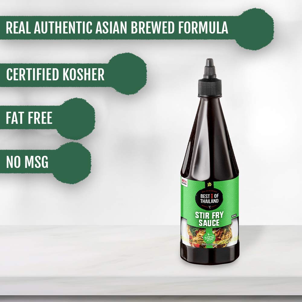Best of Thailand Stir Fry Sauce Rich Flavor | Authentic Asian-Brewed Marinade, Glaze, Salad Dressing & Dip for Meat & Vegetable Stir Fry | No MSG |