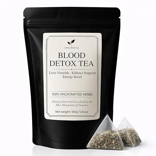 Blood Detox Tea Jamaica Healing Garden -Natural Cleanse& Revitalize Beverage for Daily Wellness, Whole Botanical Ingredients, 20 Count