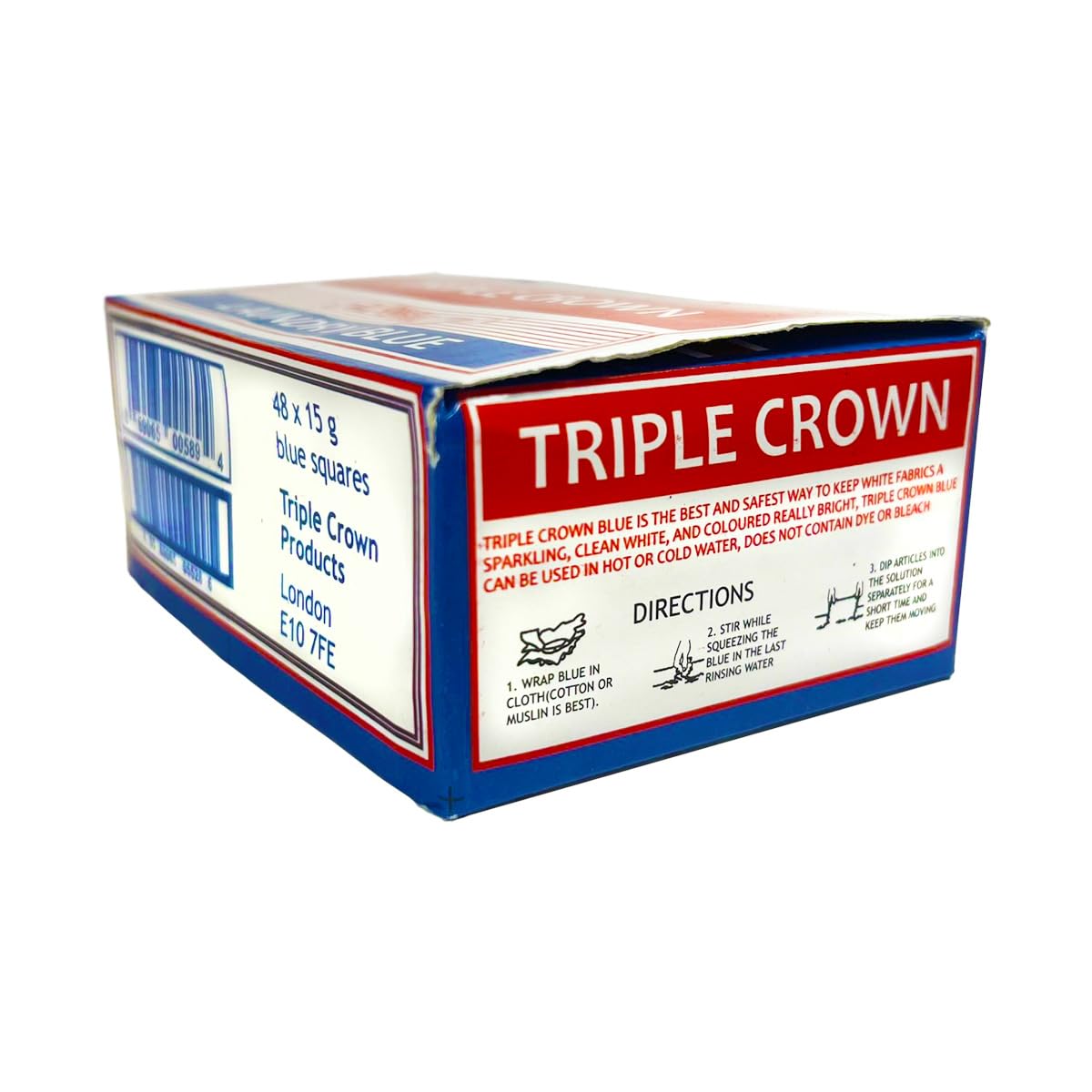 Triple Crown Laundry Blue Squares Whitener (Box of 48 Tablets/Squares)