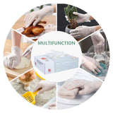 squish Disposable Gloves, 100 Count 4 mil Clear Vinyl Gloves Latex Free Powder-Free Health Glove Cleaning Rubber Glove for Kitchen Cooking Cleaning