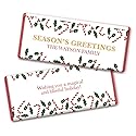 Christmas Candy Personalized Holiday Greetings Wrappers for Candy Bars (25 Wrappers)