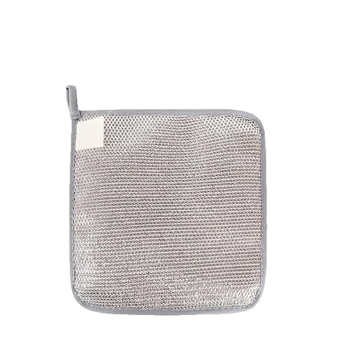 Upgraded 2025 Metal Scrub Sponges - 3-Layer Non-Scratch Dish Cloths with Diamond Weave | Reusable Stainless Steel Mesh Scrubber for Pots, Pans