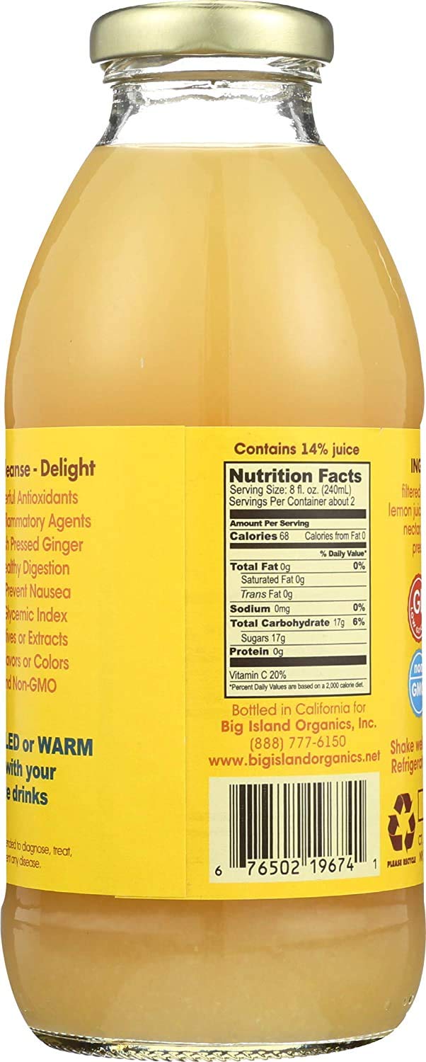 Big Island Organics Gingerade, Hawaiian (16oz (4 Pack))