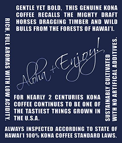 Blue Horse 100% Kona Coffee Pods, Medium Roast, 10ct Single Serve, Compatible with K Cups 2.0, Farm Fresh, Authentic Arabica Beans from Hawaii’s Big