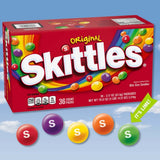 SKITTLES Original Chewy Candy, Full Size 2.17 oz Individually Wrapped Packs of Full Size Candies 36 Count