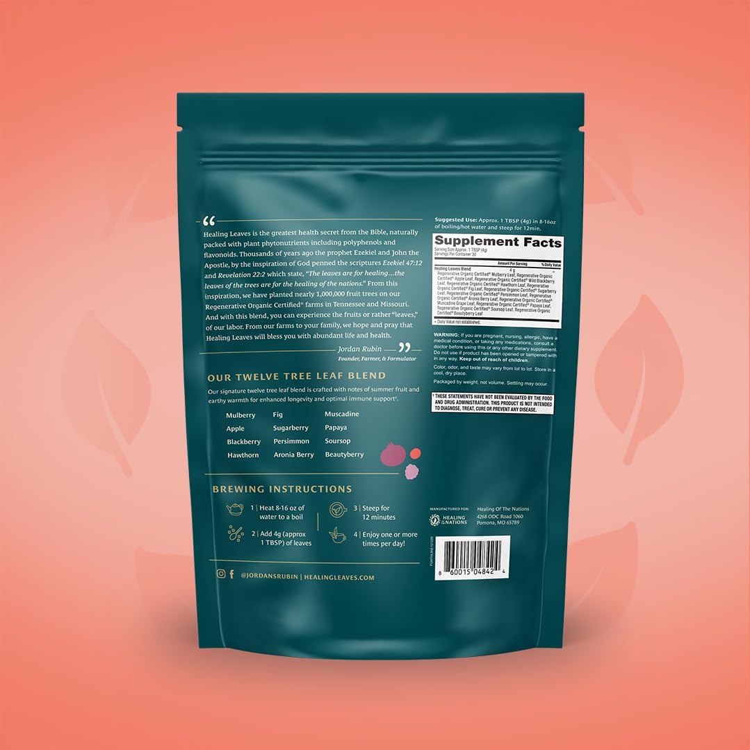 Healing Leaves Tea - 30 Servings - Biblically inspired tea to support digestion, immune system function, healthy inflammation response and boost