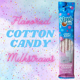 Dippin’ Dots Magically Flavored Milk Straws - Cotton Candy, 4-Pack Bundle (20 Count) Milk Flavoring Straws for Kids, Drinks & Cereal | Sweet Party