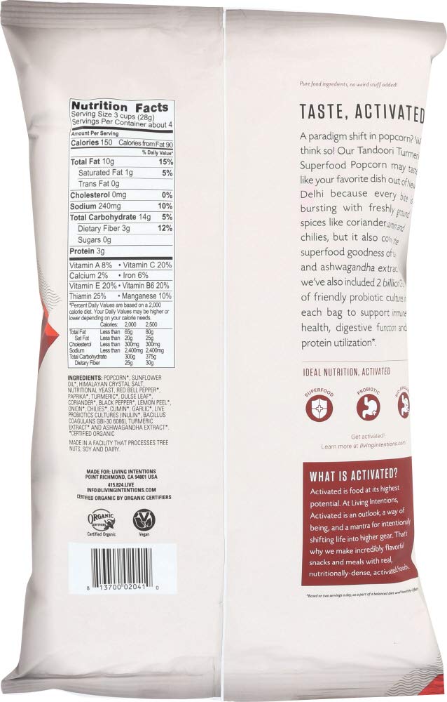 Living Intentions (NOT A CASE) Popcorn Tandoori Turmeric