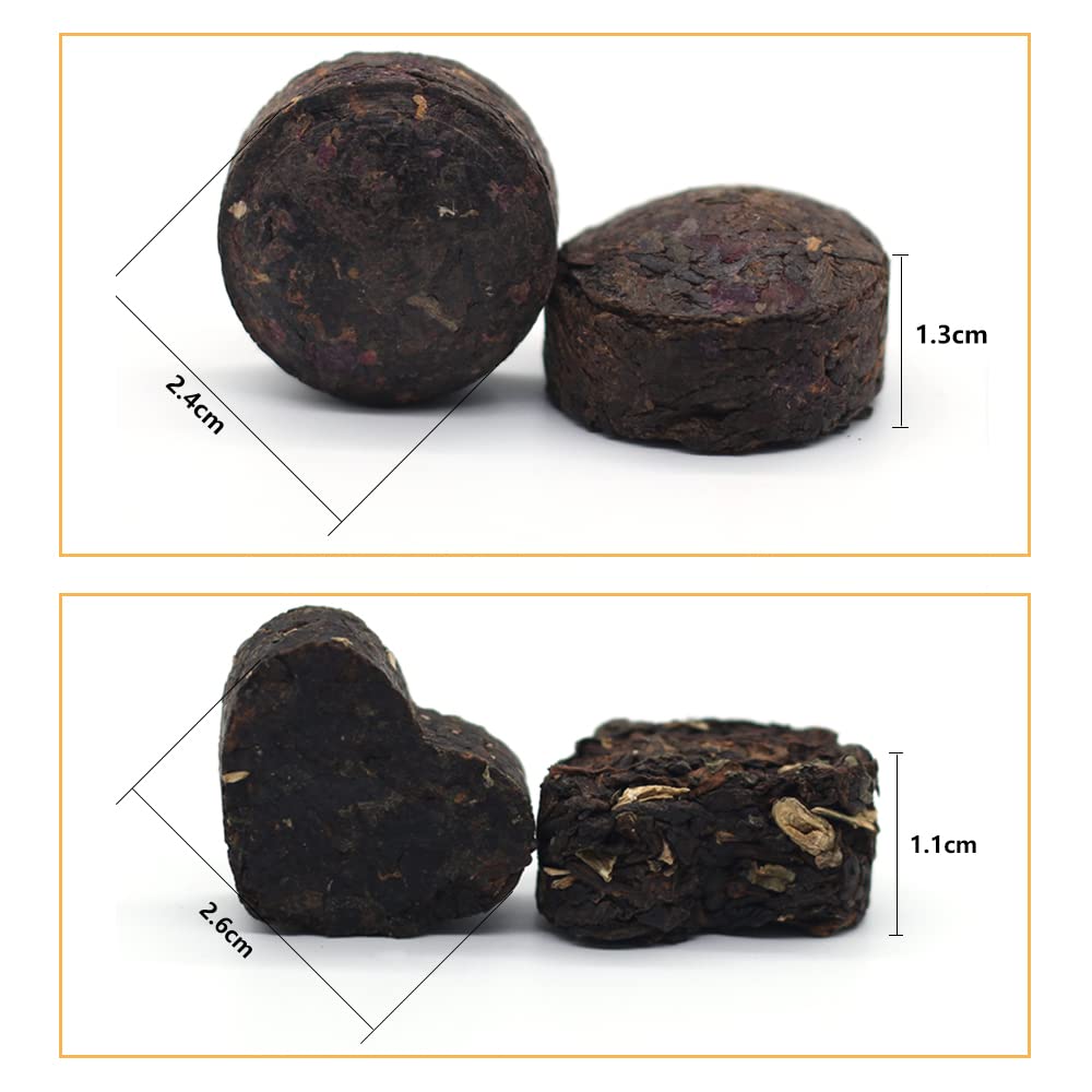 LWXLJMJZC?Ripe Puerh Tea Mini Cake 30pcs(10 Tastes*3pcs) |Yunnan Pu-erh Tea |Rice Balls (Cook&uncook) Pu'erh Tea | Mini Tuo Cha Black Tea