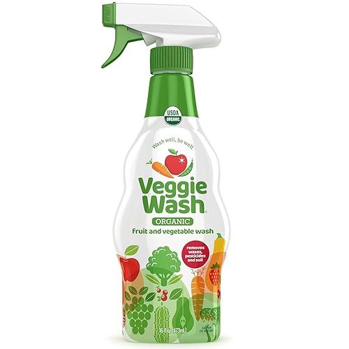 2 Pack Veggie Wash Organic Fruit and Vegetable Wash, 16 Fluid Ounce