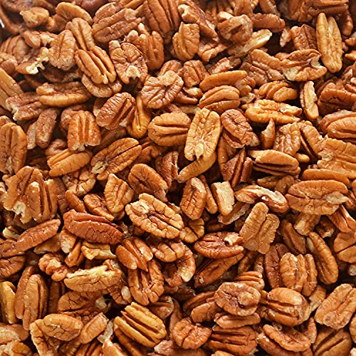 Pecan Shop Raw Unpasteurized Shelled Texas Native Pecans, Wild-Harvested and Tested Pesticide-Free Pecan Halves in Oxygen-Barrier Bag for Peak