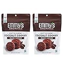Emmy's Organics Dark Cacao Coconut Cookies (Pack of 2) | Gluten-Free, Organic, Vegan, Paleo-Friendly