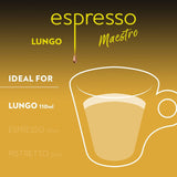 Lavazza Espresso Maestro Lungo Aluminum Capsules Compatible with Nespresso* Original Machines, Light Espresso Roast, 100% Arabica (30 Capsules)