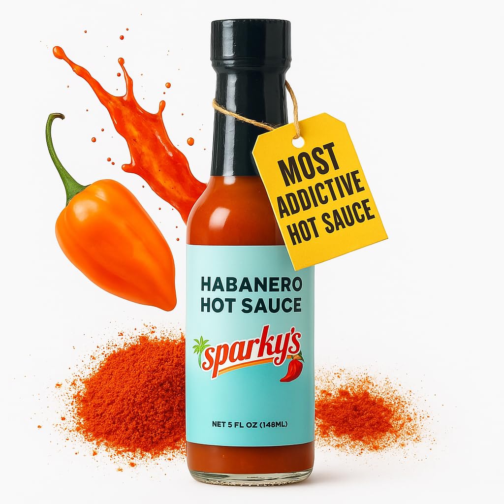 Habanero Hot Sauce for Spice Addicts with Sweet Jerk Caribbean Spices - Made in Australia - Gluten-Free, Vegan, Free from Artificial Flavors & Colors